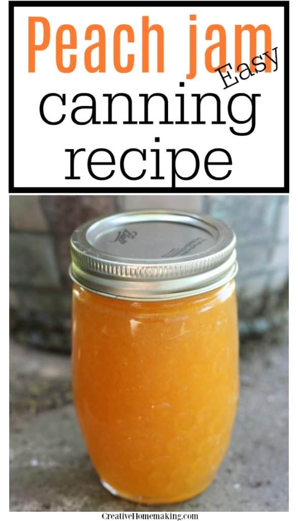 Easy recipe for canning peach jam. One of my favorite homemade jam recipes made from fresh peaches.