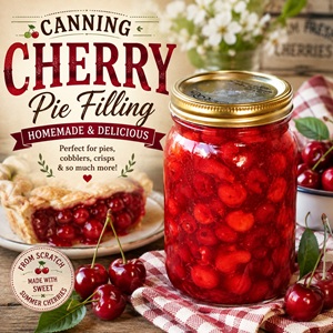 Learn how to make homemade cherry pie filling and preserve it for your pantry! This easy canning recipe is perfect for making cherry pies, cobblers, crisps, turnovers, and other homemade desserts whenever you have a craving.
