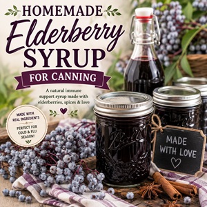 Make your own elderberry syrup at home using fresh elderberries and simple ingredients. This old-fashioned preserving project fits beautifully into kitchen garden living and from scratch living, especially when you're trying to make, grow, and preserve more of what you use at home.