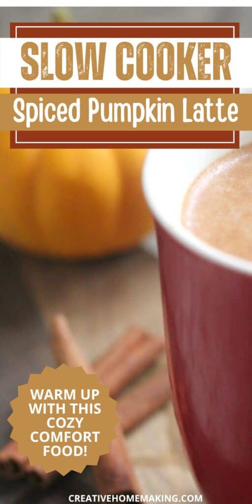 Warm up your fall days with this delicious slow cooker spiced pumpkin latte! Rich and creamy, this homemade latte is infused with cozy spices like cinnamon and nutmeg, making it the perfect seasonal treat. Just set it and forget it—your house will smell amazing while it brews! 