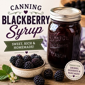 Preserve the fresh flavor of summer blackberries with this easy blackberry syrup recipe. Whether you're pouring it over pancakes, stirring it into drinks, or gifting jars to friends, this recipe is perfect for from scratch living, homemade pantry staples, and simple garden living.