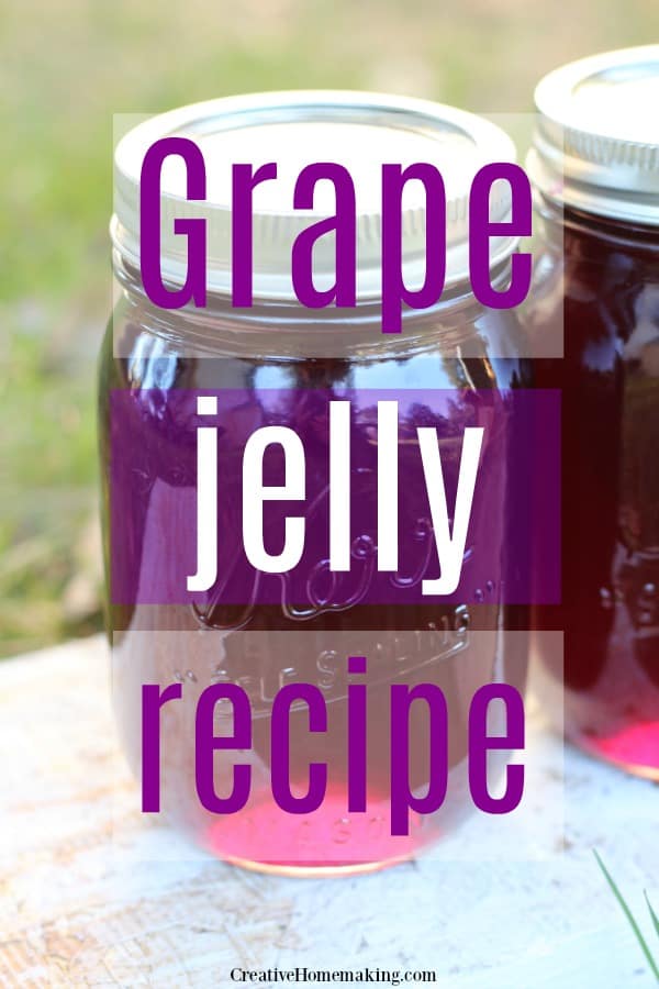 Easy recipe for canning homemade grape jelly.
