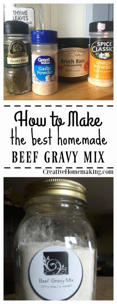 This homemade beef gravy mix is easy to make and easy on the budget.
