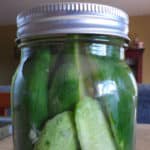 Good, old-fashioned recipe for canning homemade garlic dill pickles with a water bath.