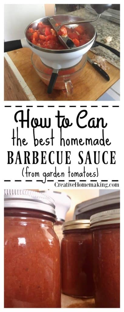 If you have never canned before, try canning some homemade barbecue sauce from fresh tomatoes. Homemade is best!