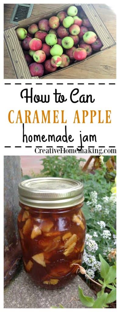 The best recipe for canning homemade caramel apple jam.