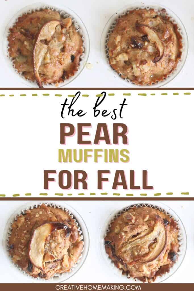 These delicious pear muffins are a perfect fall treat! Packed with juicy chunks of fresh pear and warm spices like cinnamon and nutmeg, they're a cozy and comforting breakfast or snack. With a moist and tender crumb and a sweet streusel topping, these muffins are sure to become a new favorite. Try them with a cup of coffee or tea for the ultimate autumn indulgence!