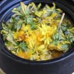 Pitcher of dandelion lemonade