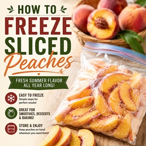 Learn how to use Fruit-Fresh Produce Protector to preserve the color and flavor of sliced peaches before freezing. This simple technique is perfect for meal prep, baking, and making refreshing smoothies whenever you want.