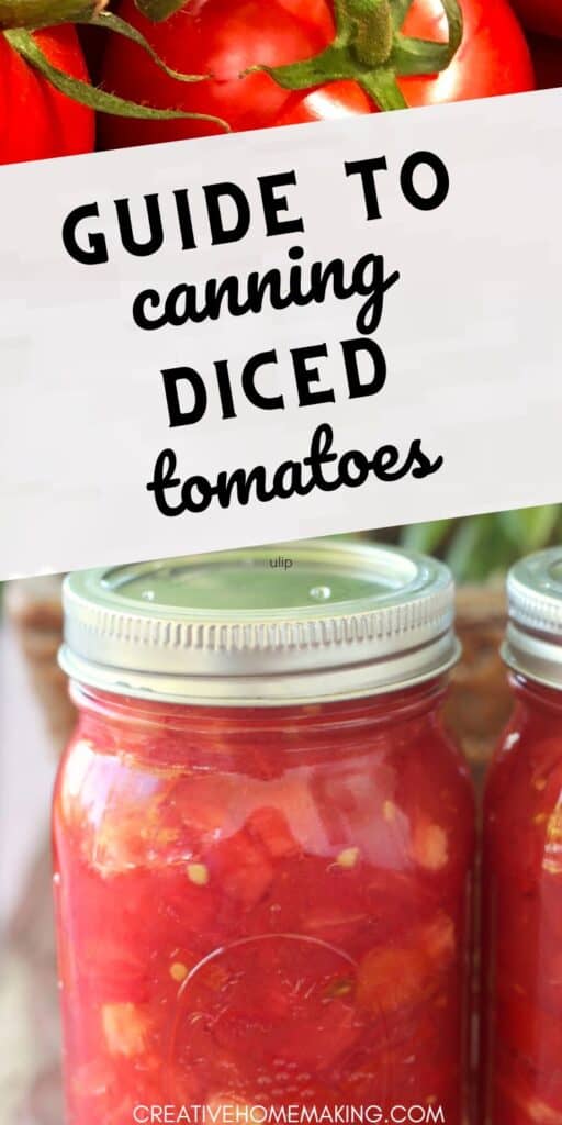 Learn how to can your own diced tomatoes with this easy step-by-step guide! Perfect for soups, stews, sauces, and more, canned diced tomatoes are a versatile pantry staple. Save this pin to keep the taste of summer tomatoes on hand all year long!
