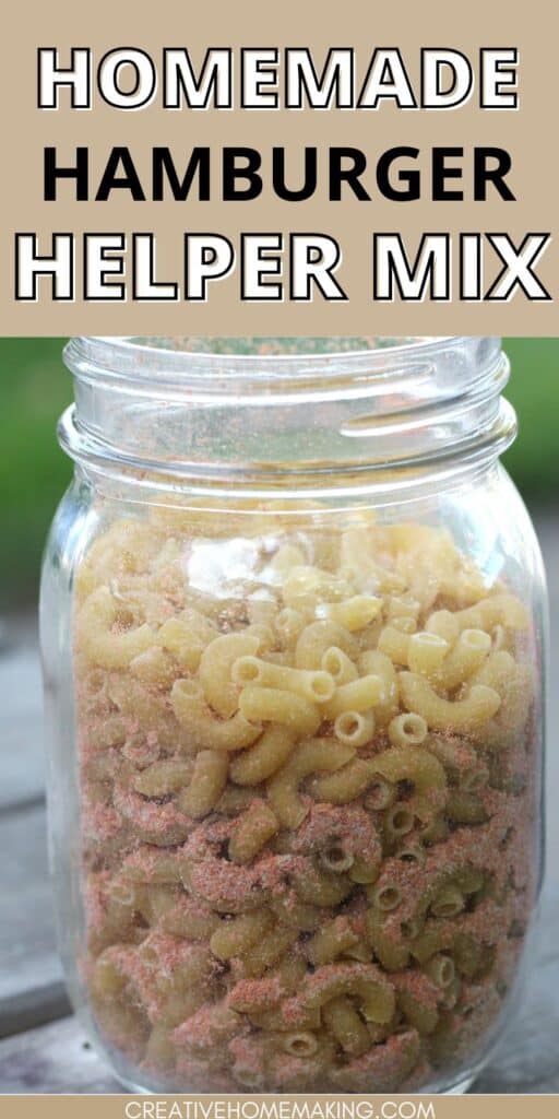 Create your own delicious and convenient homemade hamburger helper mix with this easy recipe. Perfect for busy weeknights, this mix is versatile and customizable to suit your family's taste. Say goodbye to store-bought versions and enjoy the satisfaction of making your own tasty and wholesome meal in no time!