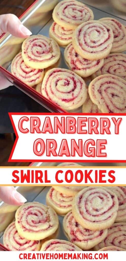 Delight your holiday guests with these festive cranberry orange swirl cookies!  Bursting with tart cranberries and zesty orange flavor, these cookies are a perfect addition to your Christmas cookie platter. Easy to make and beautifully swirled, they’re sure to become a seasonal favorite!