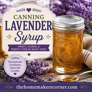 This homemade lavender syrup is sweet, floral, and incredibly versatile. Use it to flavor lemonade, iced tea, coffee, cocktails, cakes, and homemade desserts. Learn how to can it so you always have a jar ready for your favorite recipes.