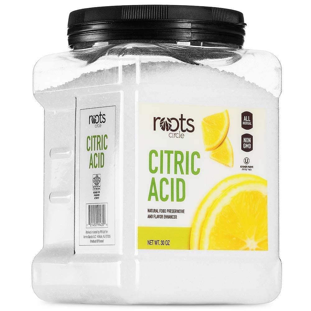 Roots Circle All-Natural Citric Acid | 1 Pack - 1.80 Pounds | Kosher for Passover | Food-Grade Flavor Enhancer, Household Cleaner & Preservative | for Skincare, Cooking, Baking