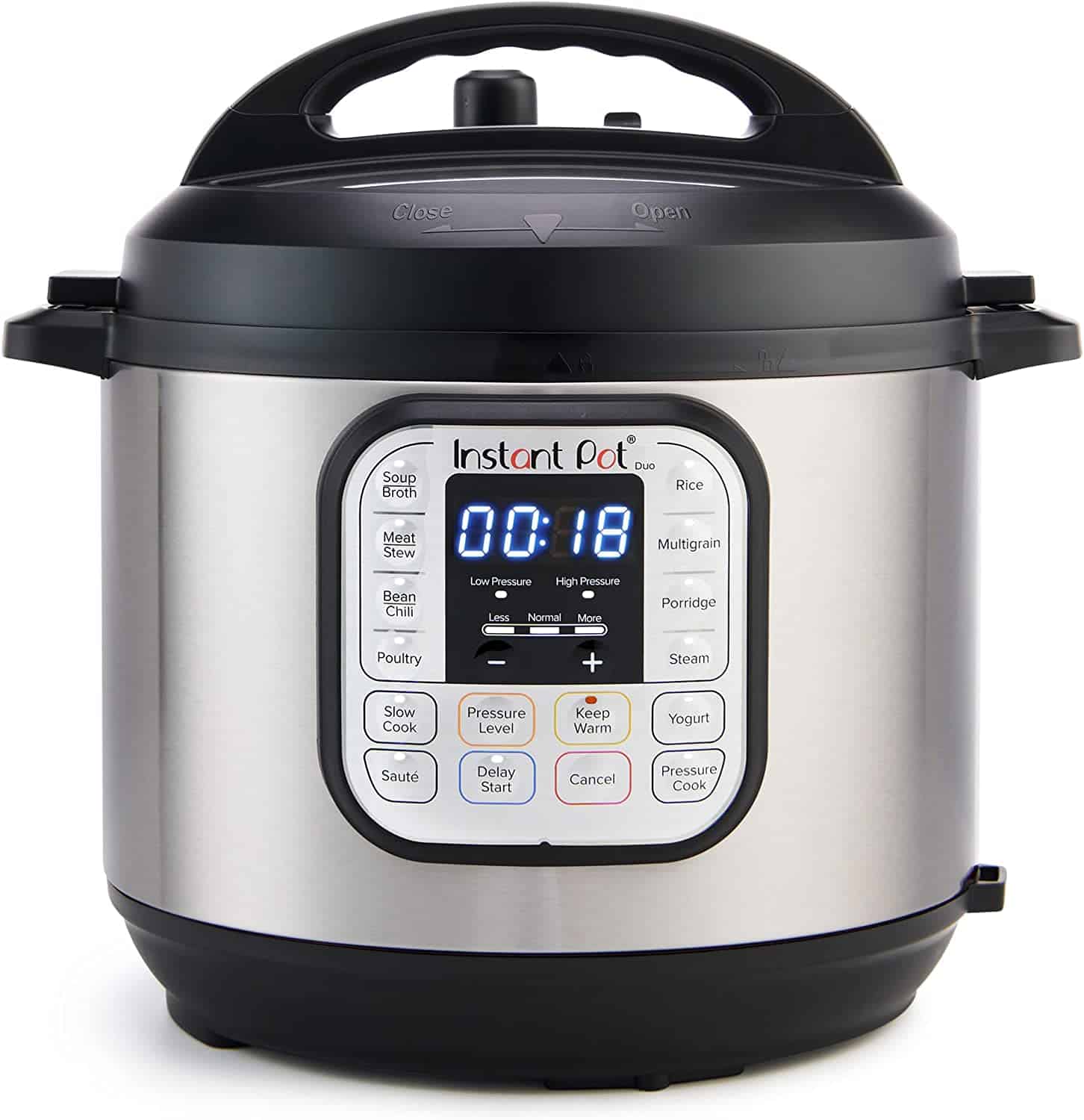 Instant Pot Duo 7-in-1 Electric Pressure Cooker, Slow Cooker, Rice Cooker, Steamer, Sauté, Yogurt Maker, Warmer & Sterilizer, Includes App With Over 800 Recipes, Stainless Steel, 3 Quart