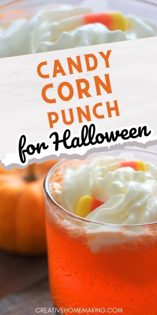 Add a touch of sweetness to your Halloween party with our candy corn punch recipe. Made with orange juice, pineapple juice, and lemon-lime soda, this colorful beverage is sure to impress your guests. Top it off with a scoop of vanilla ice cream and some yellow food coloring to create the look of candy corn. Follow our easy recipe and enjoy the flavors of Halloween in every sip. Pin now and try later!