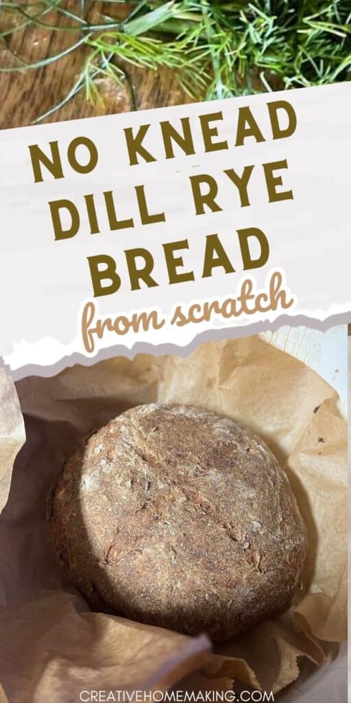 Love the taste of rye bread but don't have the time to knead it? Our no-knead dill rye bread recipe is the answer to your prayers! With the perfect blend of rye flour and fresh dill, this bread is sure to become a family favorite. Follow our Pinterest board for more homemade bread recipes.