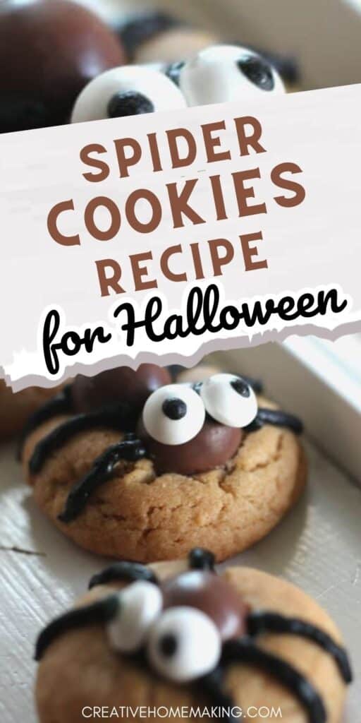 Get into the Halloween spirit with our fun and easy spider cookies recipe. Simply bake your favorite cookie recipe, attach candy eyes and chocolate-covered pretzel legs using melted chocolate, and voila! You have a creepy crawly treat that's perfect for Halloween parties or a fun activity with the kids. Follow our simple instructions and impress your guests with these spooky and delicious cookies. Pin now and try later!