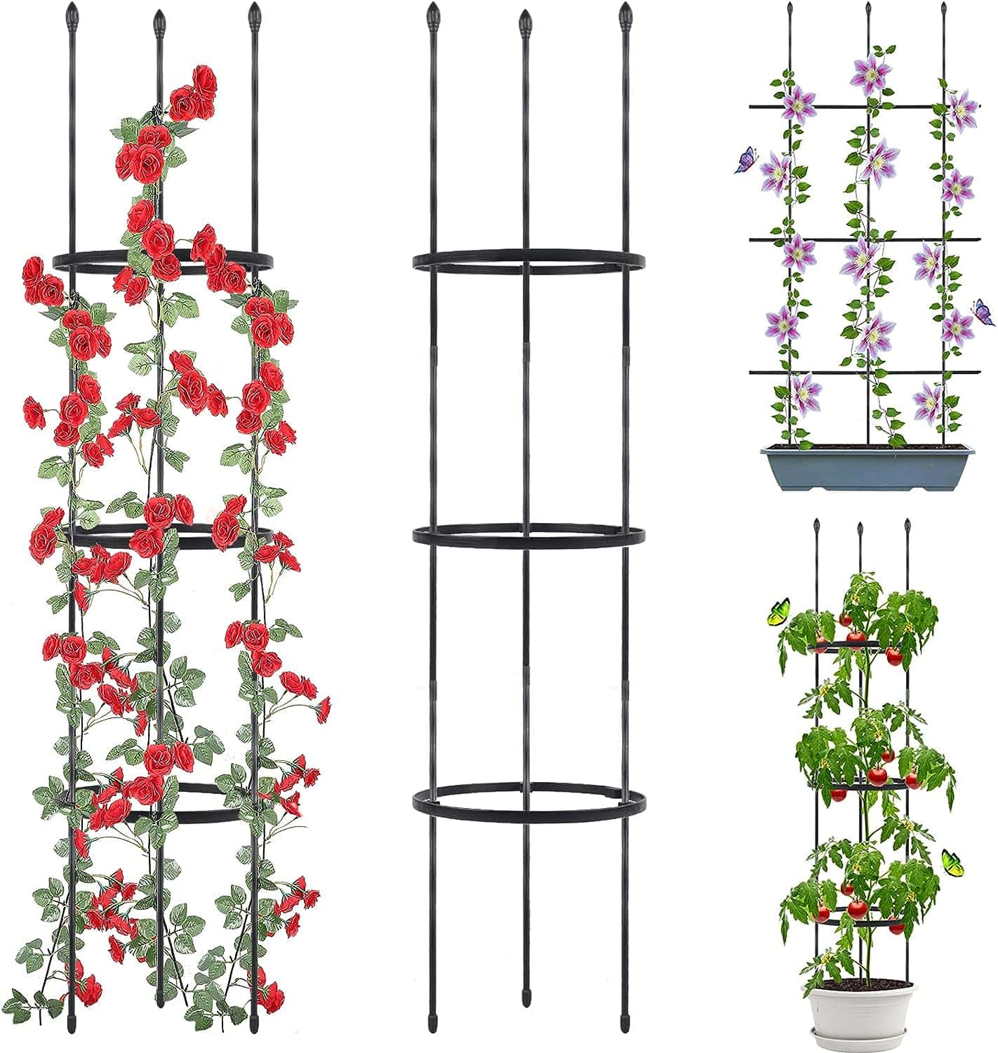 Garden Trellis, 2 Pack Shaped Plant Support, 48