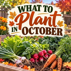 Keep your garden growing into autumn with this easy October planting guide! Find ideas for cool-season vegetables and greens to plant in your garden now. It's a simple way to embrace fall garden living and enjoy more of the simple garden living lifestyle.