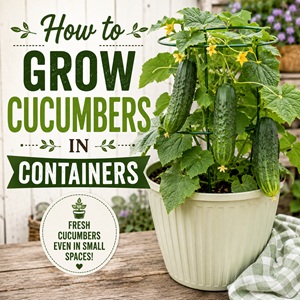 Learn how to grow fresh, crunchy cucumbers in pots with this easy step-by-step guide. Discover the best container size, soil, watering tips, and support for healthy plants and an abundant harvest. Perfect for simple garden living, container gardening, patios, balconies, and small-space gardens