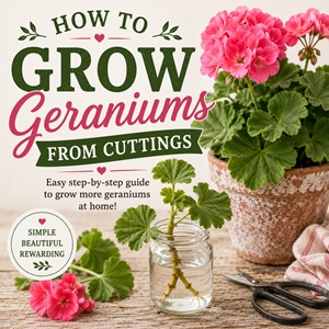 Propagating geraniums from cuttings is one of the easiest ways to multiply your favorite flowers. Learn how to root healthy cuttings and enjoy blooms all season long. Find inspiration for Simple Garden Living, Cottage Garden Flowers, and beautiful home gardens.
