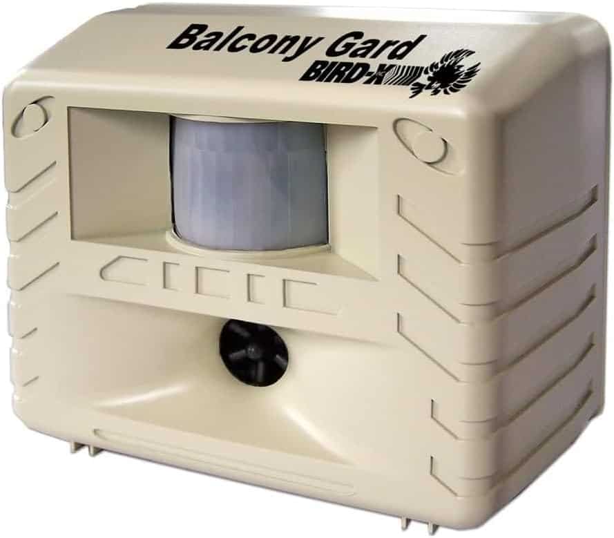 Bird-X Balcony Gard, Ultrasonic Bird Preventer, Outdoor Bird Decoy with Motion-Sensor, Easy to Install, Covers up to 900 sq. ft.