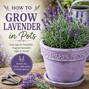 Learn how to grow healthy lavender plants in pots with this easy step-by-step guide. Lavender loves sunshine, requires little maintenance, and provides fragrant blooms for bouquets, sachets, recipes, and DIY projects. Perfect for from scratch living and herb gardening.