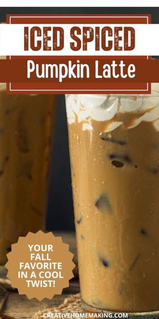 Embrace the flavors of fall with our Iced Pumpkin Spice Latte! This chilled coffee drink features a luscious blend of espresso, creamy milk, and homemade pumpkin spice syrup, topped with whipped cream and a sprinkle of spice. 