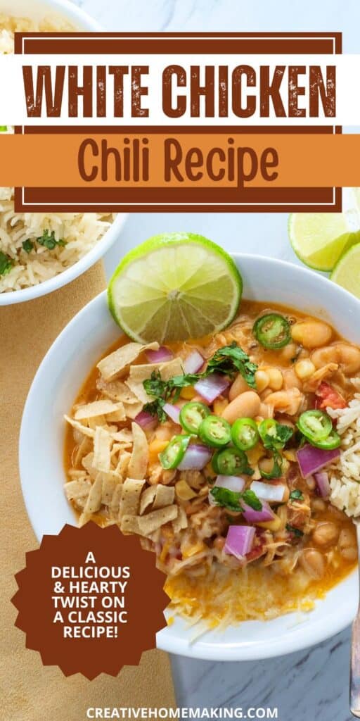 Warm up with a bowl of creamy and flavorful White Chicken Chili! ️ This easy recipe combines tender chicken, white beans, and a blend of spices for a comforting dish that's perfect for chilly nights. Top it off with your favorite garnishes like cilantro and avocado for a delicious twist. Perfect for meal prep or a cozy family dinner!