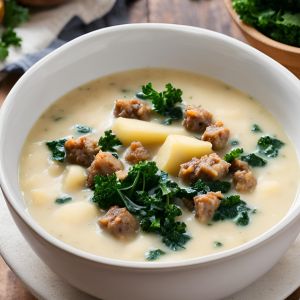 Dive into this creamy and hearty Zuppa Toscana soup, inspired by Olive Garden! Packed with Italian sausage, tender potatoes, and fresh kale, it's the perfect dish for chilly nights.