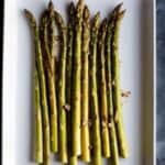 Air fryer roasted asparagus with seasoning