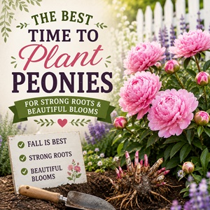 Find out exactly when to plant peonies for healthier plants and more beautiful flowers. Whether you're planting bare roots or dividing established plants, this guide will help you grow thriving peonies. Great for perennial garden, peony care, flower garden ideas, and gardening tips boards.