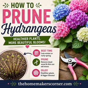 Not sure when or how to prune hydrangeas? This easy beginner-friendly guide walks you through the pruning process so you can enjoy healthier plants, stronger growth, and bigger blooms all season long. Learn the best time to prune different hydrangea varieties and keep your cottage garden looking its best year after year.