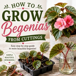 Propagating begonias from cuttings is easier than you think! Learn how to root healthy cuttings and grow new plants for your home and garden. Find inspiration for Simple Garden Living, Cottage Garden Flowers, and creating a garden you'll love.