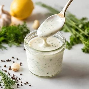 Greek yogurt ranch dressing made without mayo