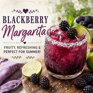 Looking for refreshing summer drinks? This homemade Blackberry Margarita is bursting with juicy blackberry flavor, fresh lime juice, and a hint of orange liqueur. It's an easy cocktail recipe that's perfect for cookouts, girls' nights, taco Tuesdays, and warm summer evenings.