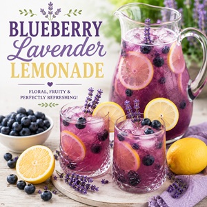 Looking for refreshing summer drinks with a floral twist? This blueberry lavender lemonade is sweet, fruity, and the perfect pretty brunch idea for a spring brunch, garden party, or slow simple living afternoon on the porch. Beautiful, refreshing, and surprisingly easy to make!