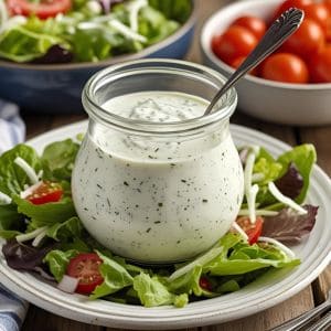 Make your own fresh Greek Yogurt Ranch Dressing at home with this simple recipe! It’s loaded with herbs and spices, low in calories, and perfect for salads, veggies, and more. Ready in minutes!