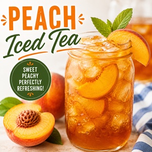 Homemade Peach Iced Tea Recipe That's Perfect for Summer