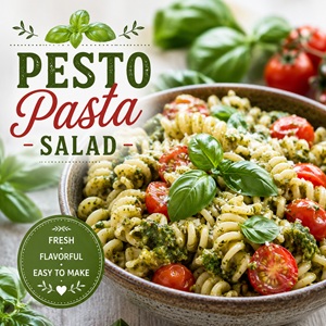 This easy pesto pasta salad is packed with fresh basil, juicy cherry tomatoes, and tender pasta for a quick and delicious meal. It's perfect for picnics, BBQs, potlucks, and your favorite summer salads collection.