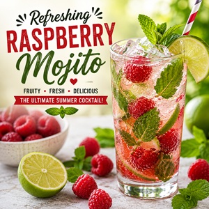 This raspberry mojito is one of the best summer cocktails for warm weather entertaining. Made with fresh raspberries, mint, lime, and rum, it’s the perfect refreshing drink for picnics, bbqs, pool parties, Memorial Day, Fourth of July, and Labor Day celebrations.