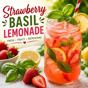 This strawberry basil lemonade is one of the most refreshing summer drinks for hot days and summer parties. Made with fresh strawberries, basil, and lemons, this easy homemade lemonade recipe is perfect for picnics, bbqs, brunches, pool parties, Memorial Day, Fourth of July, and Labor Day celebrations.