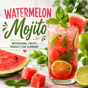 This refreshing watermelon mojito recipe combines juicy watermelon, fresh mint, lime, and sparkling club soda for the ultimate summer drink. Perfect for backyard BBQs, pool parties, and relaxing on the patio. If you love fruity mojitos, try blueberry mojitos, blackberry mojitos, and strawberry mojitos too!