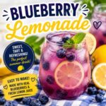 This homemade blueberry lemonade is sweet, tart, and incredibly refreshing for hot summer days. Perfect for BBQs, picnics, summer parties, baby showers, and backyard gatherings.
