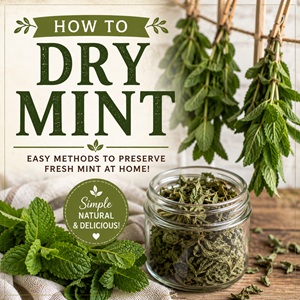 Don’t let fresh mint go to waste! Learn how to dry mint for homemade tea, cooking, desserts, and natural home remedies with this simple step-by-step guide. Great for using up garden herbs and stocking your pantry. Perfect for herb gardening, food preservation, Simple Homemade Living, herbal recipes, and DIY homemaking.