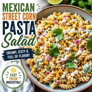 Looking for the perfect side dish for summer gatherings? This Mexican Street Corn Pasta Salad combines the flavors of classic elote with tender pasta for a crowd-pleasing recipe everyone will love. Great for summer holidays, potlucks, family reunions, and picnic lunches.