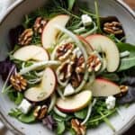 Holiday apple fennel salad with goat cheese and fresh fennel
