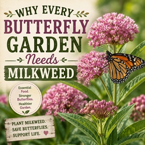 Add milkweed to your butterfly garden and create a welcoming space for monarchs, bees, and other pollinators. From swamp milkweed to butterfly weed, these beautiful plants fit naturally into a garden filled with cottage garden flowers and are surprisingly easy to grow.