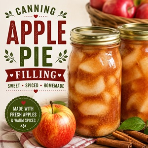 Preserve fresh apples with this easy homemade apple pie filling recipe. Made with warm cinnamon spices and tender apple slices, it's perfect for quick desserts throughout the fall and holiday season. Great for fans of from scratch living, canning, preserving the harvest, and cozy fall recipes.